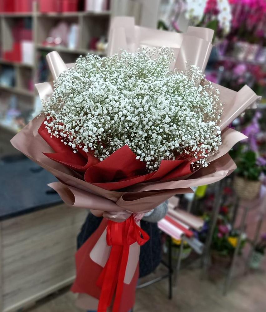 Букет Белые хлопья в Кимовске Букет цветов из: Гипсофила в Кимовске