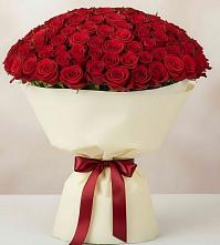Букет 101 Красная роза Милано в Кимовске