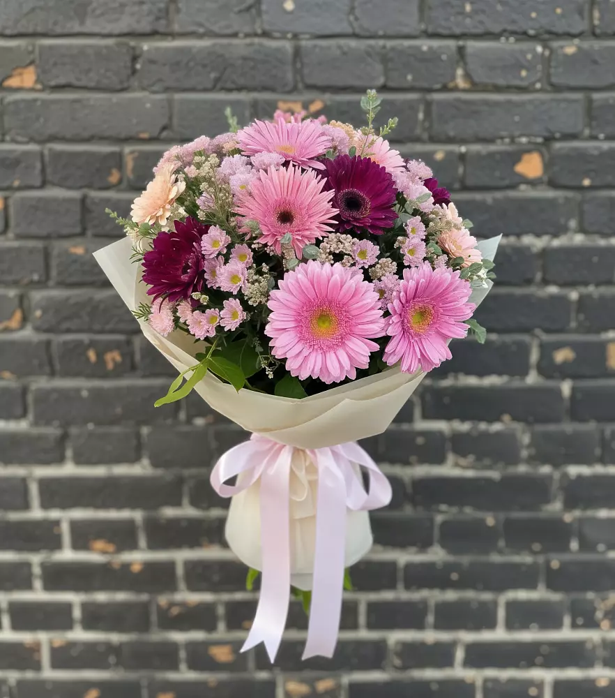 Букет цветов из: Герберы и Хризантемы в Кимовске
