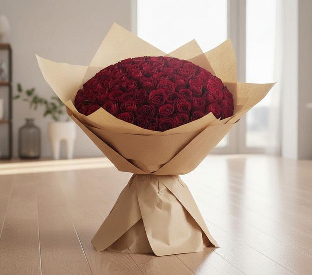 Букет 101 Красная роза в Кимовске