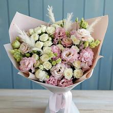 Букет цветов из:  Альстромерии и Розы в Кимовске